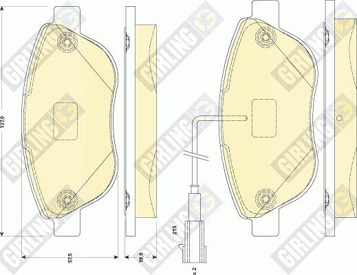 Girling 6118294 - Bremžu uzliku kompl., Disku bremzes ps1.lv