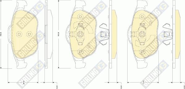 Girling 6118232 - Bremžu uzliku kompl., Disku bremzes ps1.lv