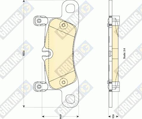 Girling 6118769 - Bremžu uzliku kompl., Disku bremzes ps1.lv