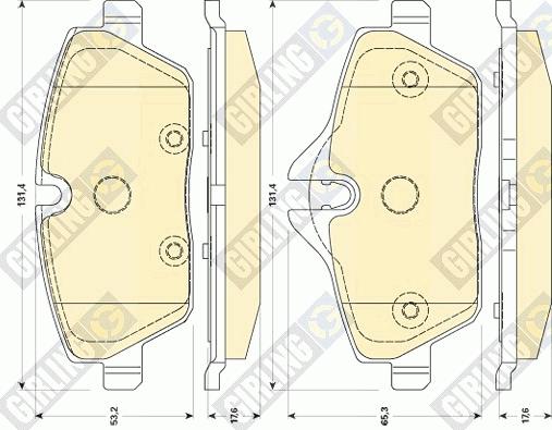 Girling 6118701 - Bremžu uzliku kompl., Disku bremzes ps1.lv