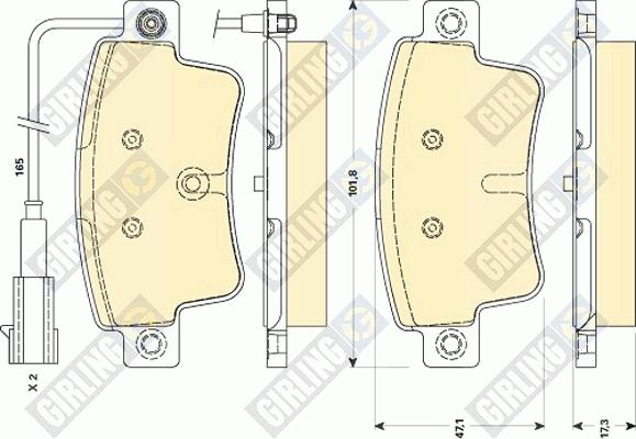 Girling 6118724 - Bremžu uzliku kompl., Disku bremzes ps1.lv