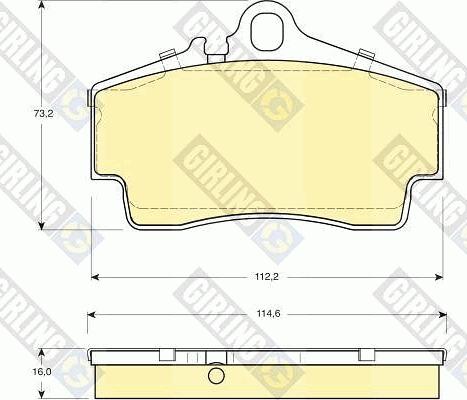 Girling 6113959 - Bremžu uzliku kompl., Disku bremzes ps1.lv