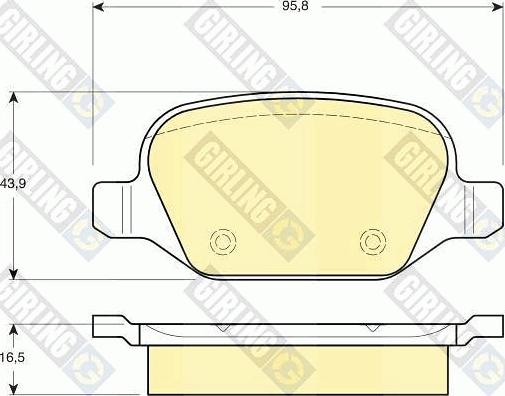 Girling 6113961 - Bremžu uzliku kompl., Disku bremzes ps1.lv