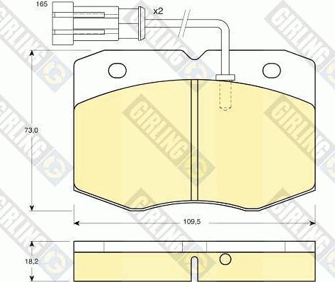 Girling 6113569 - Bremžu uzliku kompl., Disku bremzes ps1.lv