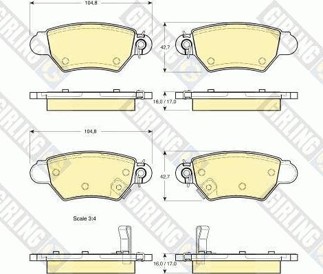 Girling 6113524 - Bremžu uzliku kompl., Disku bremzes ps1.lv