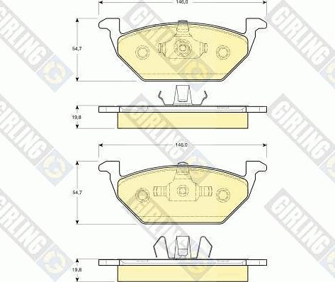 Girling 6113575 - Bremžu uzliku kompl., Disku bremzes ps1.lv