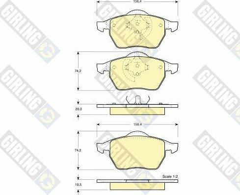 Girling 6113762 - Bremžu uzliku kompl., Disku bremzes ps1.lv