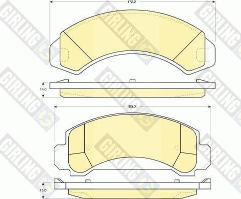 Girling 6112429 - Bremžu uzliku kompl., Disku bremzes ps1.lv