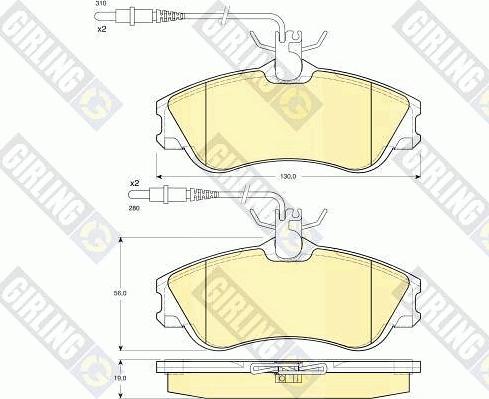 Girling 6112601 - Bremžu uzliku kompl., Disku bremzes ps1.lv