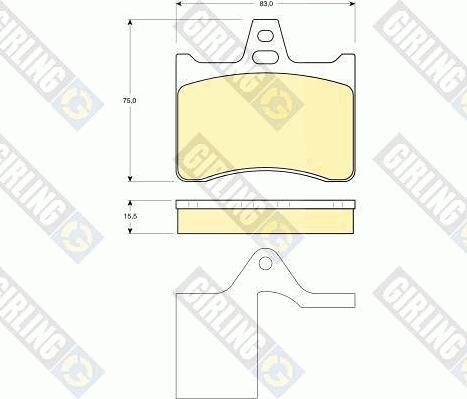 Girling 6112849 - Bremžu uzliku kompl., Disku bremzes ps1.lv