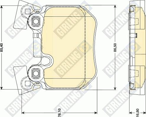 Girling 6117959 - Bremžu uzliku kompl., Disku bremzes ps1.lv