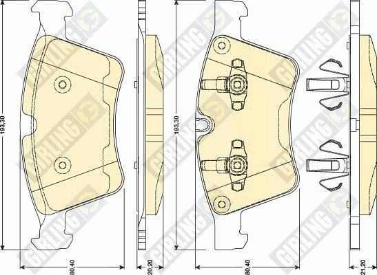 Girling 6117972 - Bremžu uzliku kompl., Disku bremzes ps1.lv