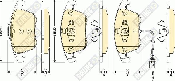 Girling 6117622 - Bremžu uzliku kompl., Disku bremzes ps1.lv