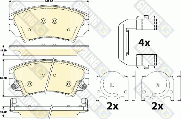 Girling 6117839 - Bremžu uzliku kompl., Disku bremzes ps1.lv