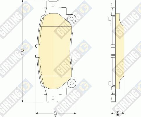 Girling 6134979 - Bremžu uzliku kompl., Disku bremzes ps1.lv