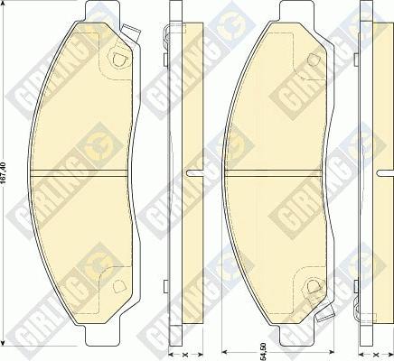 Girling 6134669 - Bremžu uzliku kompl., Disku bremzes ps1.lv