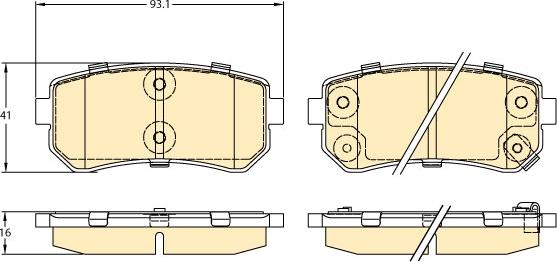 Girling 6134219 - Bremžu uzliku kompl., Disku bremzes ps1.lv