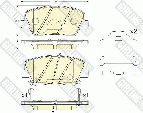 Girling 6135495 - Bremžu uzliku kompl., Disku bremzes ps1.lv