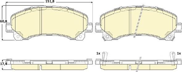 Girling 6135455 - Bremžu uzliku kompl., Disku bremzes ps1.lv