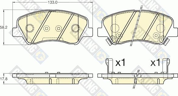 Girling 6135485 - Bremžu uzliku kompl., Disku bremzes ps1.lv