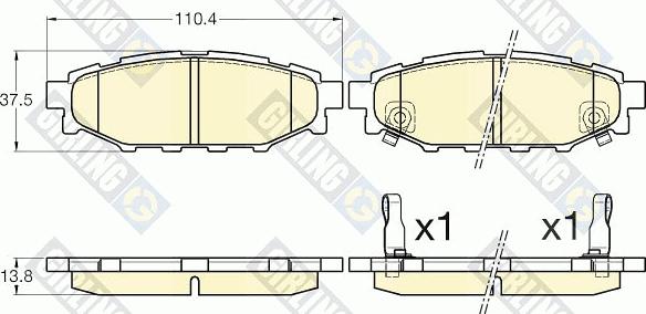 Girling 6135686 - Bremžu uzliku kompl., Disku bremzes ps1.lv