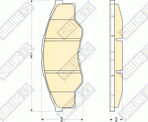 Girling 6135009 - Bremžu uzliku kompl., Disku bremzes ps1.lv