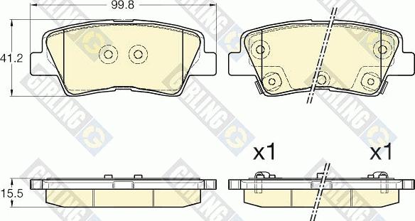 Girling 6135375 - Bremžu uzliku kompl., Disku bremzes ps1.lv