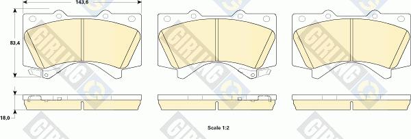 Girling 6135249 - Bremžu uzliku kompl., Disku bremzes ps1.lv