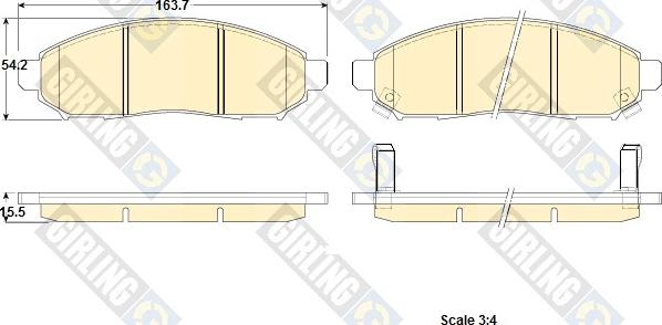 Girling 6135209 - Bremžu uzliku kompl., Disku bremzes ps1.lv