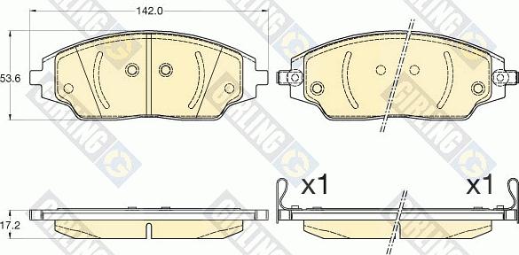 Girling 6135796 - Bremžu uzliku kompl., Disku bremzes ps1.lv