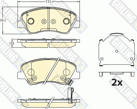 Girling 6136306 - Bremžu uzliku kompl., Disku bremzes ps1.lv