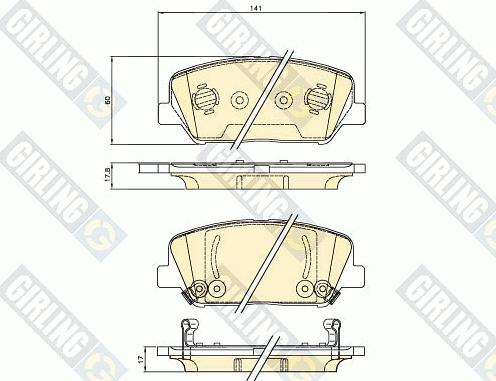 Girling 6136216 - Bremžu uzliku kompl., Disku bremzes ps1.lv