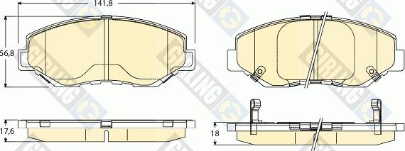 Girling 6136276 - Bremžu uzliku kompl., Disku bremzes ps1.lv