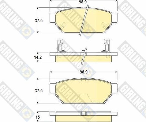 Girling 6130459 - Bremžu uzliku kompl., Disku bremzes ps1.lv