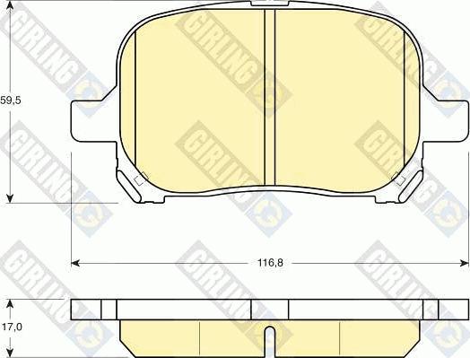 Girling 6131529 - Bremžu uzliku kompl., Disku bremzes ps1.lv