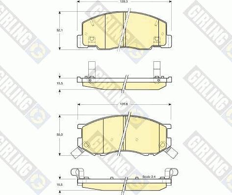 Girling 6131579 - Bremžu uzliku kompl., Disku bremzes ps1.lv