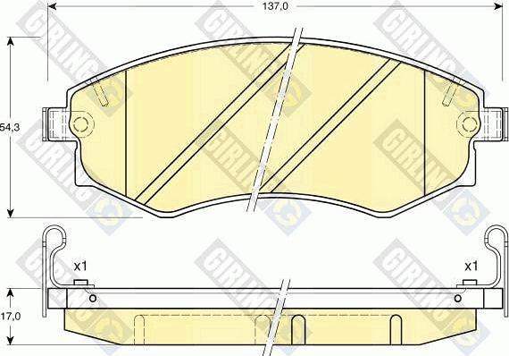 Girling 6131699 - Bremžu uzliku kompl., Disku bremzes ps1.lv