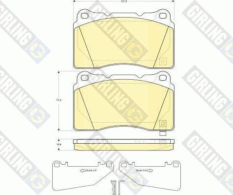 Girling 6133499 - Bremžu uzliku kompl., Disku bremzes ps1.lv