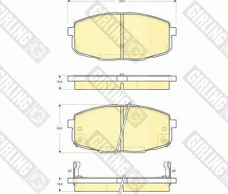 Girling 6133429 - Bremžu uzliku kompl., Disku bremzes ps1.lv