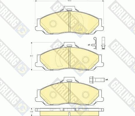 Girling 6133539 - Bremžu uzliku kompl., Disku bremzes ps1.lv