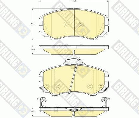 Girling 6133529 - Bremžu uzliku kompl., Disku bremzes ps1.lv