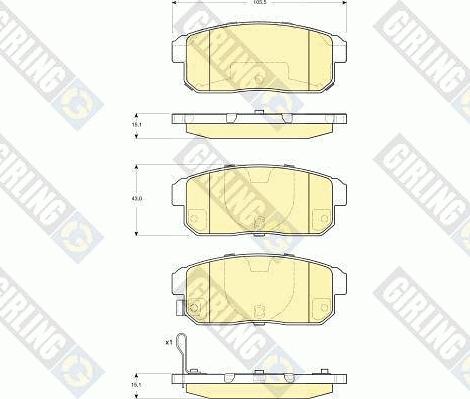 Girling 6133579 - Bremžu uzliku kompl., Disku bremzes ps1.lv