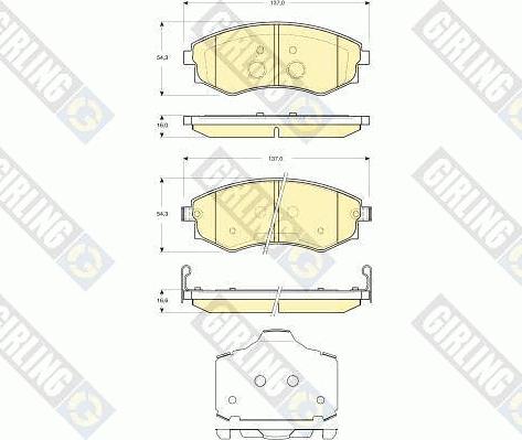 Girling 6133659 - Bremžu uzliku kompl., Disku bremzes ps1.lv