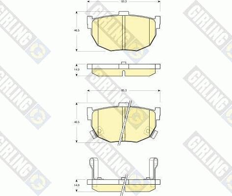 Girling 6133689 - Bremžu uzliku kompl., Disku bremzes ps1.lv