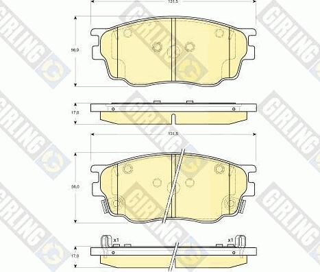 Girling 6133099 - Bremžu uzliku kompl., Disku bremzes ps1.lv