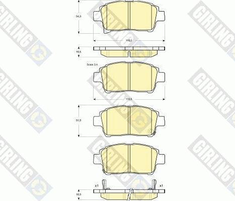 Girling 6133179 - Bremžu uzliku kompl., Disku bremzes ps1.lv