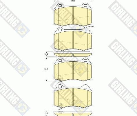 Girling 6133819 - Bremžu uzliku kompl., Disku bremzes ps1.lv