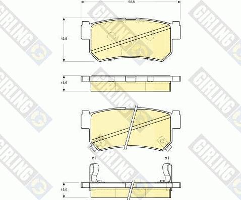 Girling 6133829 - Bremžu uzliku kompl., Disku bremzes ps1.lv