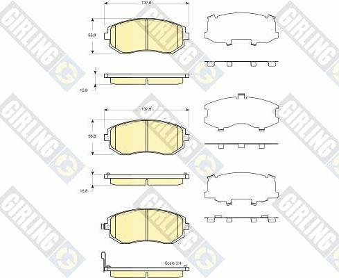 Girling 6133719 - Bremžu uzliku kompl., Disku bremzes ps1.lv