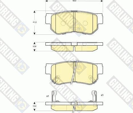 Girling 6132989 - Bremžu uzliku kompl., Disku bremzes ps1.lv